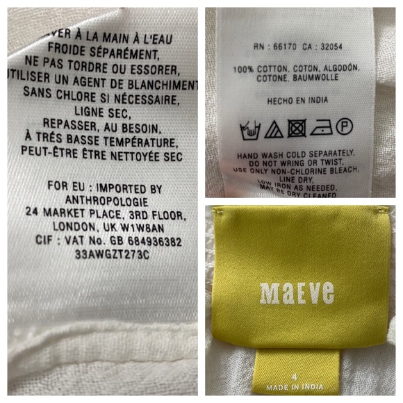 Anthropologie Maeve Neon-Stitched Peasant Blouse - Picture 8 of 8